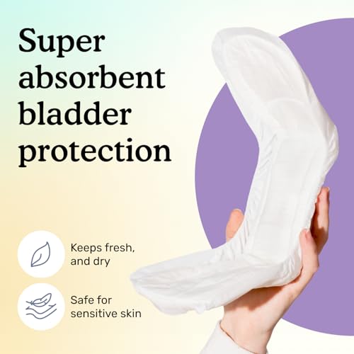 Because Incontinence Pads for Women - Extra Heavy Absorbency, Overnight Postpartum Incontinence Liners, 12hr Nighttime Leak-Free Protection, 20 Count (Pack of 1) New Version