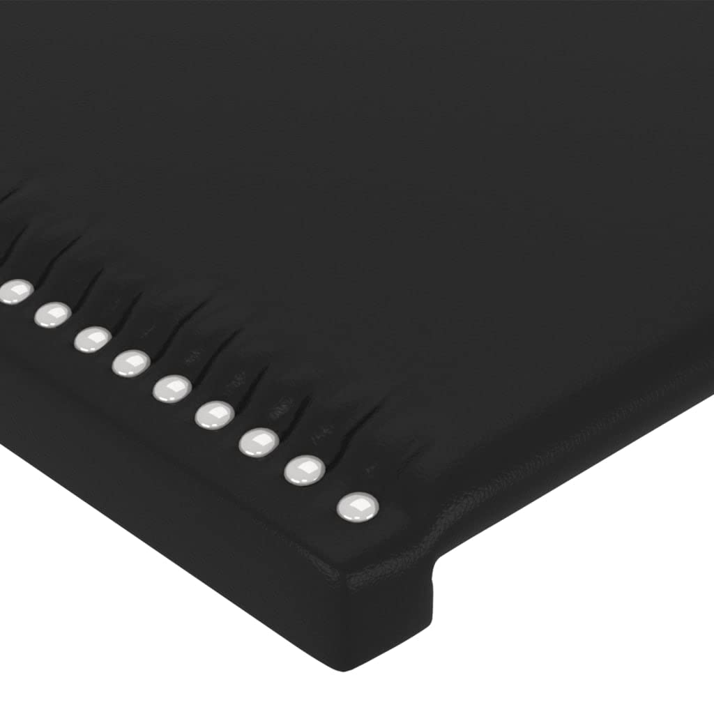 Testiera letto con orecchie 183 x 23 cm nero ecopelle regolabile in altezza 78 88 cm letto imbottito testiera design moderno per camera da letto matrimoniale e camera degli ospiti