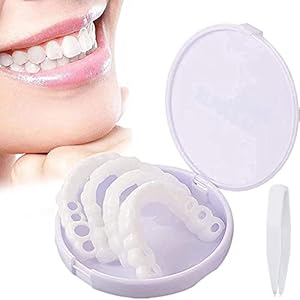 Glimlach Fineer Cosmetische Tanden Met Mini Pincet,Instant Veneers Kunstgebit Nep Tanden Glimlach Mannen En Vrouwen Voor…