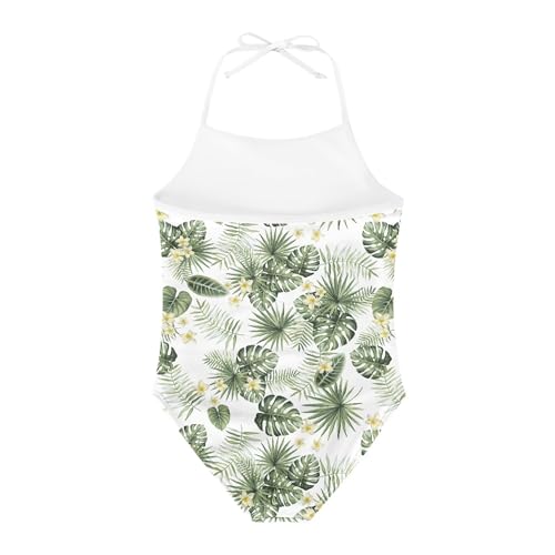 Image of Cute Backless One Piece Swimsuits for Girls Adjustable Halter Strap Bathing Suit Beach Swimwear for Girls