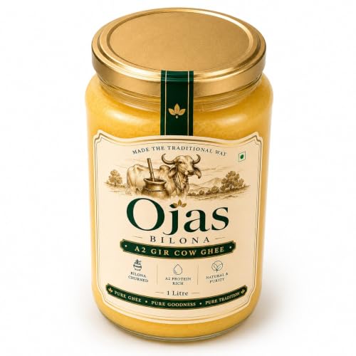 Image of OJAS BILONA A2 Gir Cow Ghee, Bilona Churned, 1 Litre