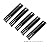 DELSbbq Universal Adjustable Grill Heat Plate Replacement for Gas Grill, Porcelain Steel Heat Plate Shield, Flavorizer Bar, Extends from 11.75" up to 21" L (Pack of 5)