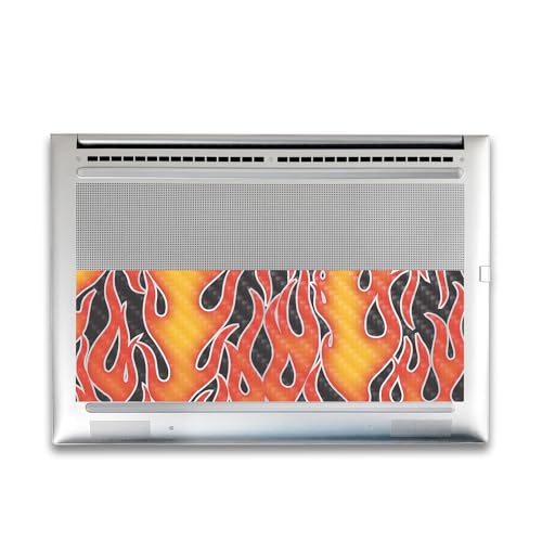 Image of Carbon Fiber Gaming Skin Compatible with HP Envy x360 16 inch (2023) - Hot Flames - Premium 3M Vinyl Protective Wrap Decal Cover - Easy to Apply | Crafted in The USA by MightySkins