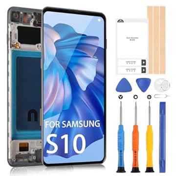 Substituição de tela para Samsung Galaxy S10 G973 - Tela LCD para Samsung S10 SM-G973U G973FD Touch Screen para Galaxy S10 LCD digitalizador substituição com moldura (sem função de impressão digital)