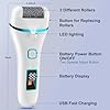 Wolady Pedicure Elettrico Professionale,Set Calli Rimozione Ricaricabile,con 3 Rulli di Ricambio,Illuminazione, kit pedicure,Illuminazione, pedicure elettrico professionale piedi (Bianco)