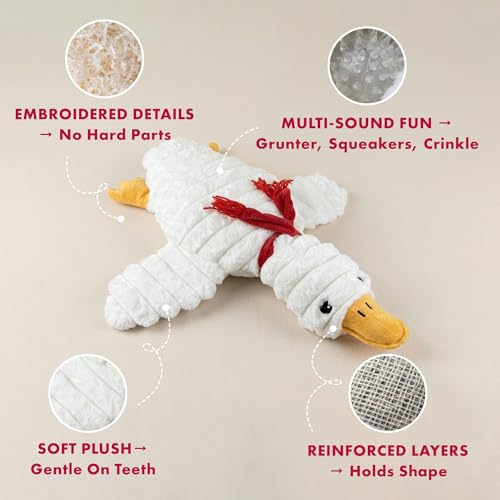 Juguete para perro de peluche Pet Lou 36 pulgadas blanco miniatura 2