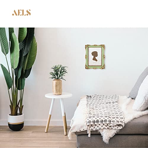 Aels 5X7 Inch Vintage Picture Frame, Elegant Antique Photo Frames With Glass Front, Photo Display, Tabletop Wall Hanging, Gift Ideas, Green With Gold Trim #TOP6