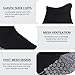 Ukontagood Men's Ankle Running Socks, Thick Cushioned Low Cut Performance Cotton Sports Work Socks (US, Numeric, 6, 9, 8 Pairs, Black)