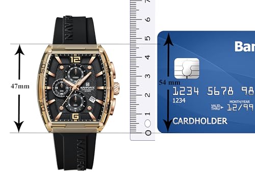 Image of NAVIFORCE NF6101 Multifunctional Chronograph dial with Silicon Strap Analog Watch
