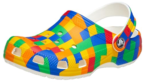 Image of Crocs Unisex-Child Classic Graphic Clog, Digi Block /Multi, 3 Little Kid