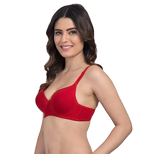 Image of Tweens - Heavily Padded Semi Push-Up Bra - Polyamide Fabric - 3 /4th Coverage, Wireless, Multiway Straps, Seamless - Everyday T-Shirt Bra