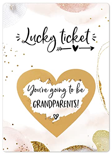 Image of Joli Coon Pregnancy announcement scratch off cards - You are going to be grandparents - Grandparents pregnancy scratch off announcement