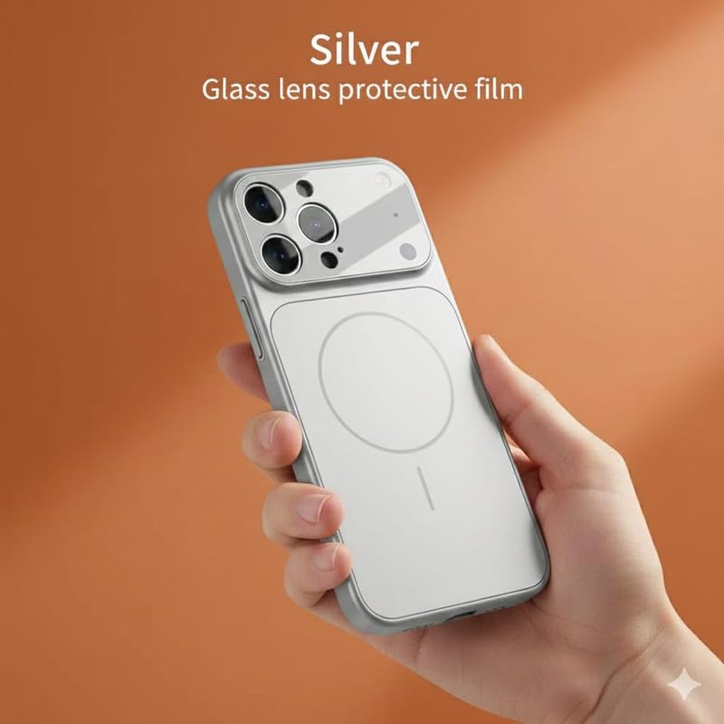 Image of Back Cover with Compatible Model Apple iPhone 14 Pro Max |Convertiable Back Cover with Camera Bump Protection Case (Silver)