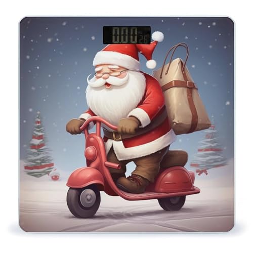 Báscula Digital de Baño Santa Claus en Scooter 400 lb