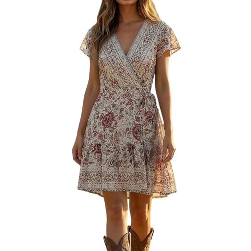 Robe décontractée à manches courtes idéale pour vos vacances d'été