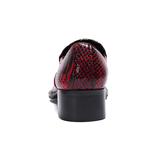 Oxfords for Men slip on confortables avec faible talon carré pour boîte de nuit