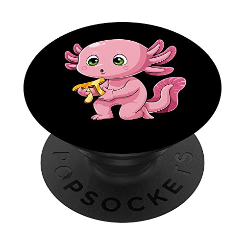 Axolotl Pi Day Math 3,14 Teacher Kawaii Mexican Salamandre PopSockets PopGrip Interchangeable Cover