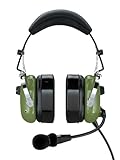 FARO G2-PNR Premium Pilot Aviation Headset with Mp3 Input (Adapters for aviation headset connectors, standard dual GA adapter universal support)-Green