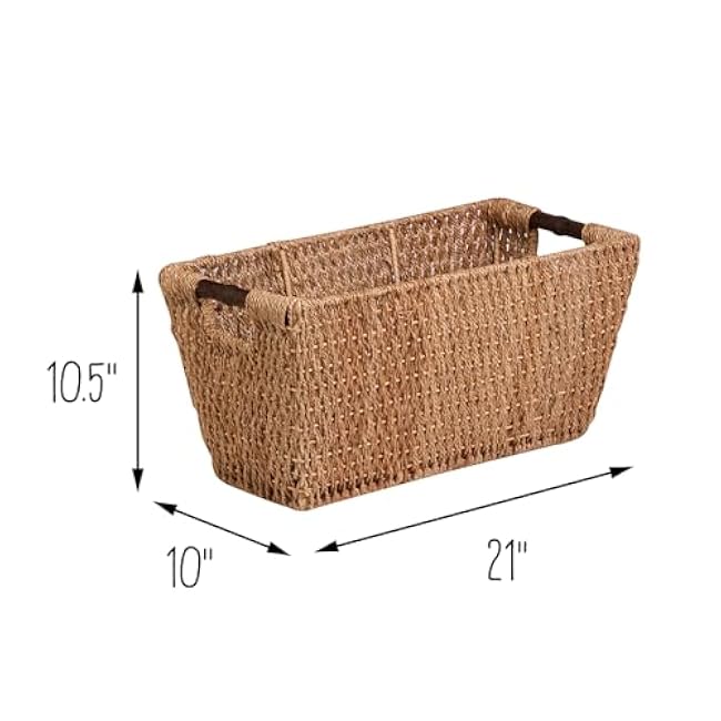 Honey-Can-Do Seagrass Basket w/Handles - Lg STO-02966 Natural, Large (20 in X 10 in)