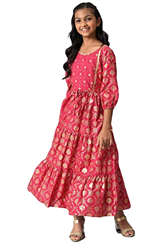 Robe décontractée anti-irritation rose pour fille active de 8 à 9 ans