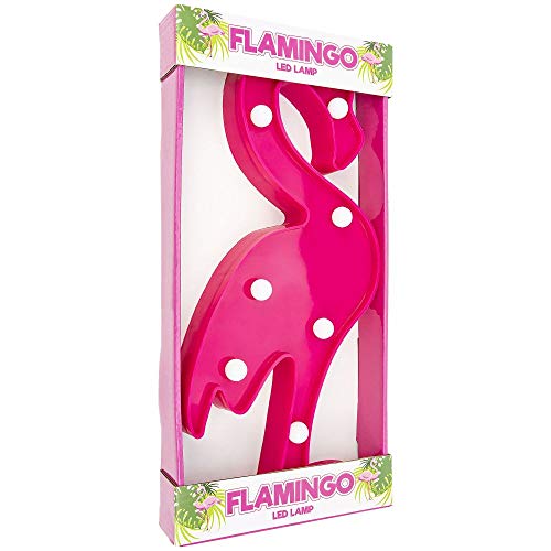 Image of Flamingo LED Night Light - Fun Summer Party Decoration for Kids' Bedroom or Home, Battery Operated