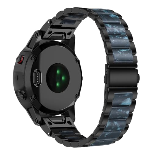 Garmin Fenix 8 43mm 7S 6S Pro 5S用メタル+樹脂ストラップ Garmin Descent MK3 MK3i 43mm Mk2s用 レディースカラー交換用バンド Instinct 2s S70 Epix Pro 42mm メンズ