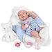 JC TOYS-La Newborn Muñeco bebé, Color Azul (18062)
