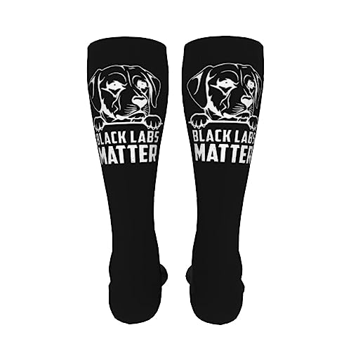 Black Labs Matter Labrador Knee High Socks For Women Long Tube Socks Athletic Compression Socks Unisex High Socks Girls4