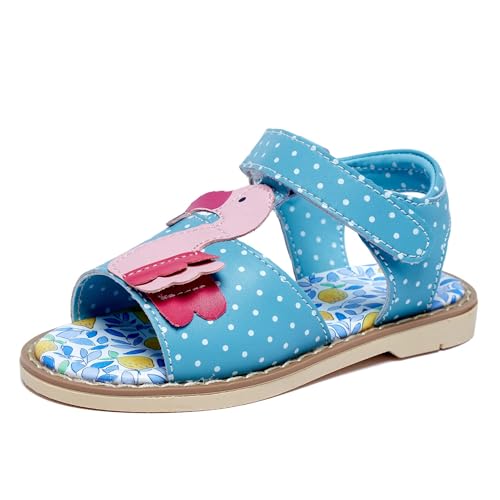 Girls Toddler/Little Kid Sandals Open Toe Flat Sandals Hook & Loop Summer Shoes Leather fashion sandals breathable and non-slip