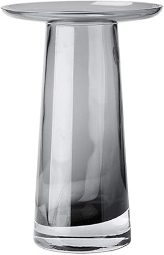 Jarrón de cristal transparente estilo único para decoración del hogar eventos y sala de estar decoración de oficina