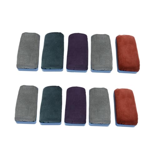 GRIRIW フランネルマグネット式 ホワイト ボード消しゴム 10個入り 10.5x5.5cm 学校 オフィス用 黒板消し クリーナー 静電吸着能力搭載