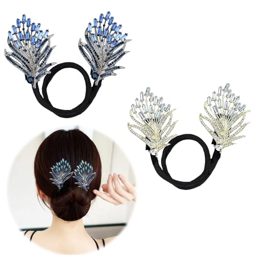 Pince Chignon à Torsion Française,Chignons en strass,Outils pour la confection de beignets,Accessoires de coiffure élégants pour dames,Chignon en...