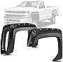 YITAMOTOR Fender Flares Kit Compatible with 2014-2018 Chevy Silverado 1500; 2015-2019 Silverado 2500 3500 HD Fleetside(6.5' & 8' Bed), Textured Matte Black Finish Pocket Rivet Style