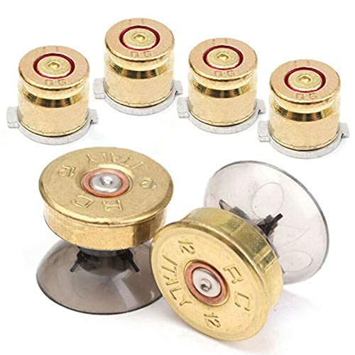 Ubersweet® Imported 6pcs Bullet Buttons Gold Metal Thumbstick Kit Controller Gold Set Hot_13118