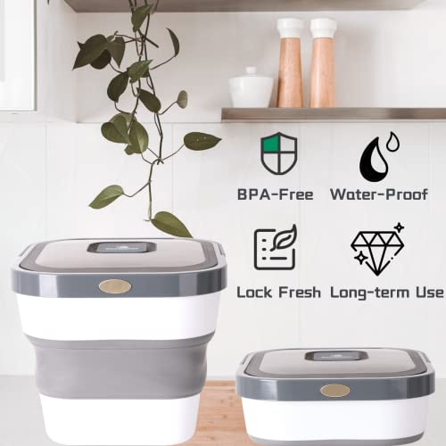 EassyHoo Dog Food Storage Container, 13lb Airtight Pet Food Container for Pets, Foldable Food Storage Bin for Cat Food… - Image 7