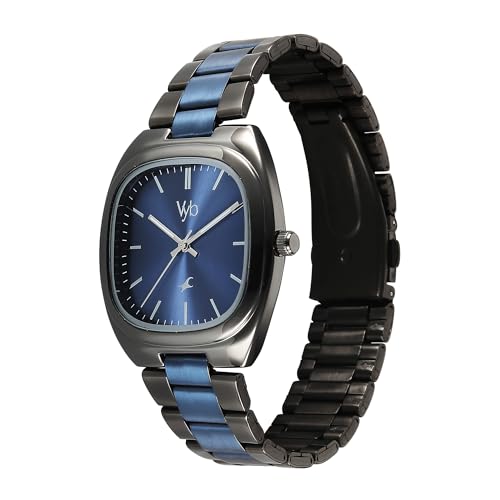 Fastrack Vyb Aviator Blue Dial Metal Strap Watch - Image 4