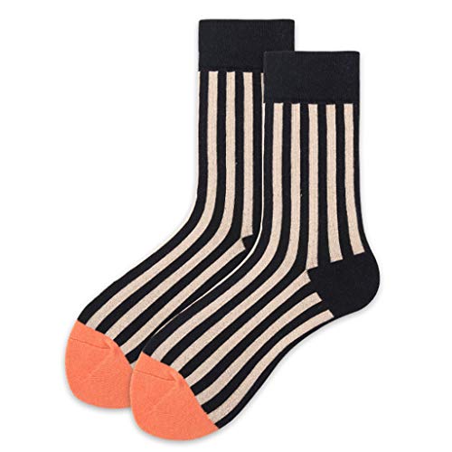 Socks 1 Pair Strip Socks Vertical Striped Printing Street Style Hosiery for Men Women