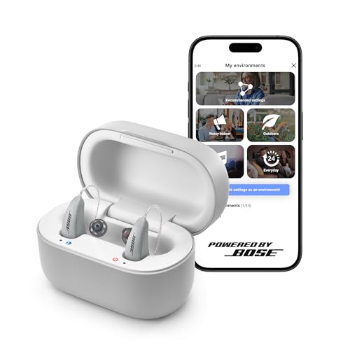 Lexie B2 OTC Hearing Aids Powered by Bose - Bluetooth Call Enabled for iOS, Rechargeable with App...