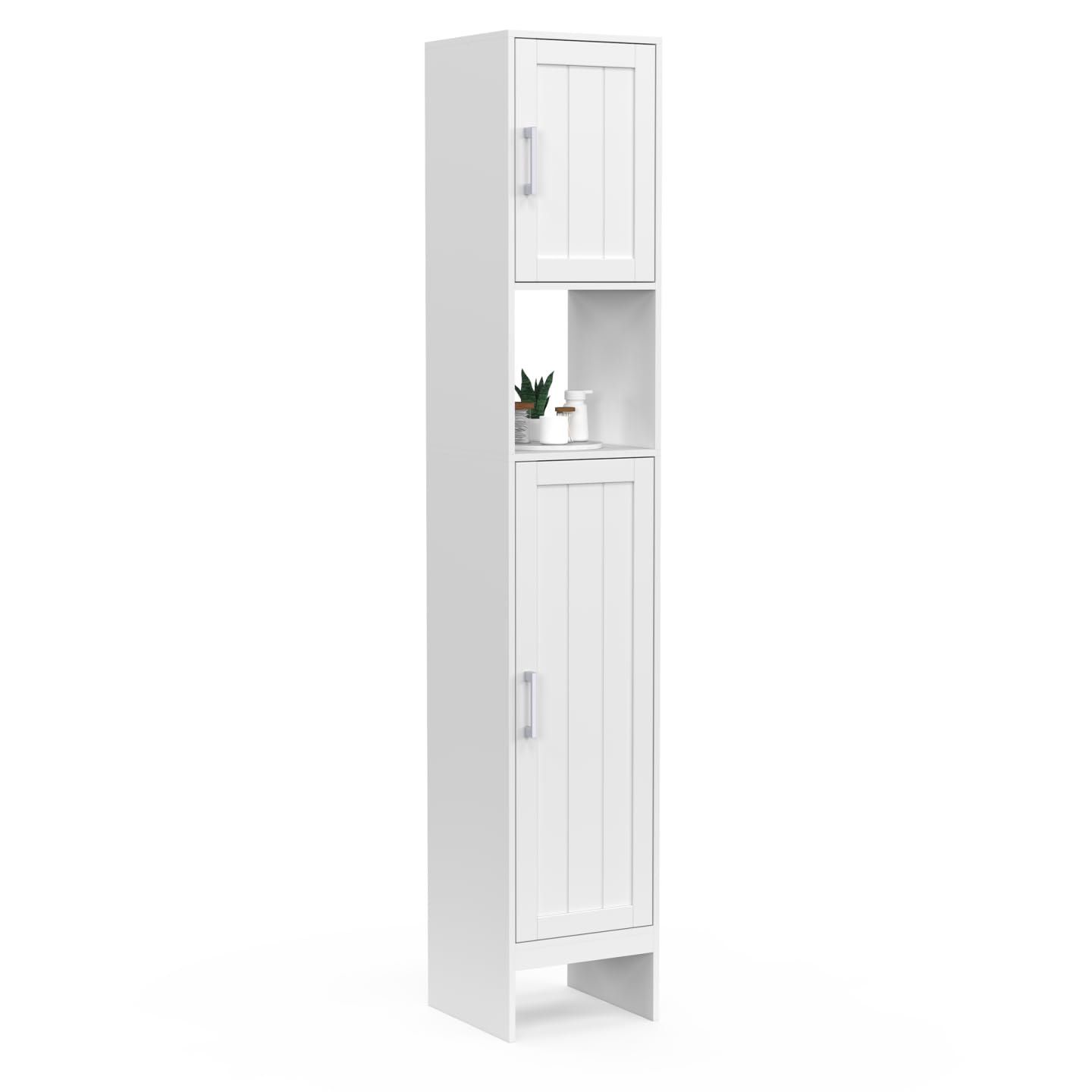 IDMarket - Meuble Colonne Salle de Bain Waldo 2 Portes Blanc