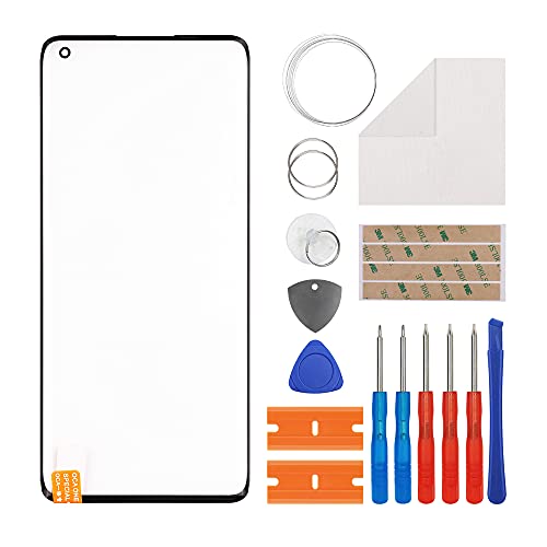 Duotipa Cristal frontal de reparación compatible con OnePlus 8 Pro 1 + 8 Pro de 6,78 pulgadas + herramientas (sin pantalla ni digitalizador táctil).