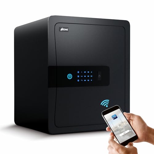 Ozone 45 Litres Wi-Fi Safe Locker for Home Jewellery and Locker Safe for Home and Office | Fingerprint 3-in-1 Unlocking App Password | Size 450H x 380