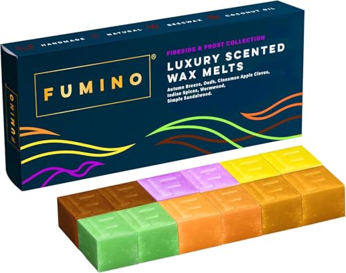 Multipack di Lussuosa Cera Fresca Profumata da Sciogliere Wax Melt Tart Fumino Pacchetto Fuoco & Ghiaccio 12 Cere da Fondere 6 Fragranze dalla Profumazione Intensa con Cera d’Api e Olio di Cocco