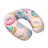 Buewutiry Almohadas de viaje de espuma viscoelástica para aviones, almohada suave para el cuello de avión en forma de U para dormir, viajes, coche, tren, siesta y hogar, lavables