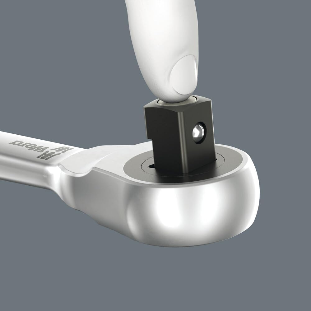 Wera 05004033001 8003 B Zyklop Metal Ratchet Set with Push-Through Square, 3/8" Drive