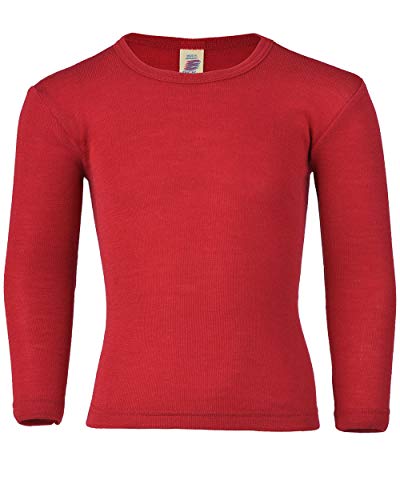 Preisvergleich Produktbild Engel, Kinderunterhemd langarm, Wolle Seide, Grösse 164, Kirschrot