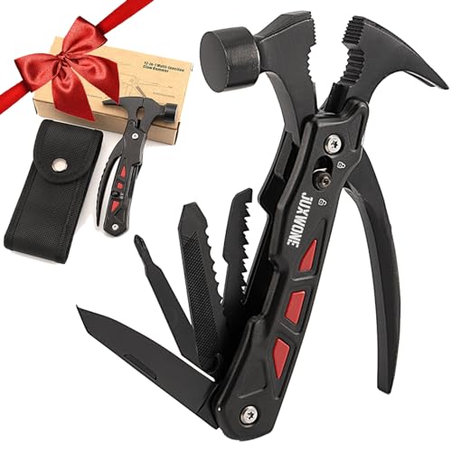 Unique Gift, Pocket Knife Multitool, Hammer 12-in-1, Folding Knife, Outdoor Survival Gear, Camping Multi-tool, Pliers, Knives, Saw, Screwdriver, with dual safety locks, with Nylon Sheath