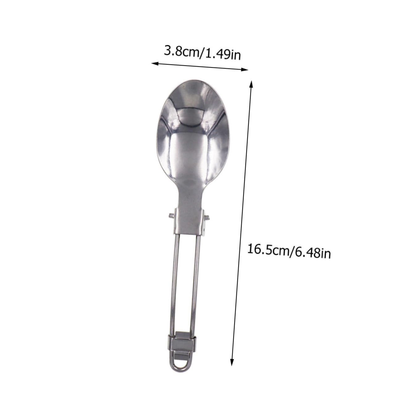 YARNOW 4sets Posate Pieghevoli Acciaio Inossidabile Per Nic e Campeggio Kit Da Tavola Portatile Con Forchette Cucchiai e Per Attività All Aperto e Pranzi Ufficio