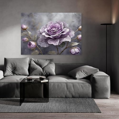 Lienzo de rosa de 50x70 cm para renovar la pared del dormitorio sin reformas 3