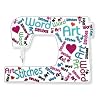 Designs in Machine Embroidery Word Art in Stitches Software