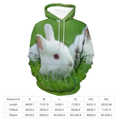 Sweat à Capuche Lapin Blanc UMENG Pull Confortable pour Vos Journées Cocooning